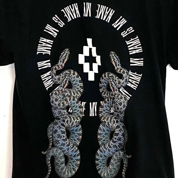 Marcelo Burlon County Of Milan Tshirt x Pusha TMnimn My Name Is Snake Tee Medium - Picture 3 of 11